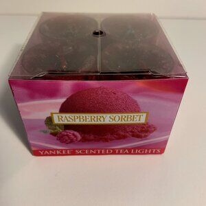 Yankee Candle Raspberry Sorbet Tealights Full Box of 12 Rare